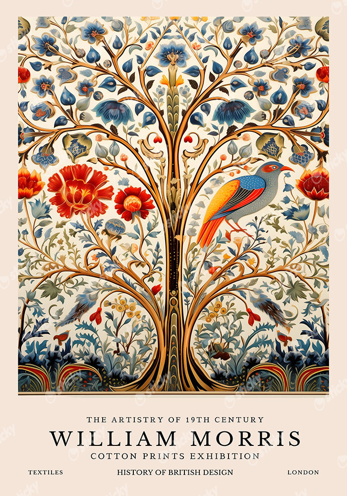 Πινακας σε καμβά WILLIAM MORRIS - TREE OF LIFE 5