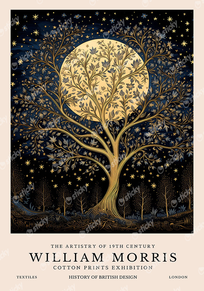 Πινακας σε καμβά WILLIAM MORRIS - TREE