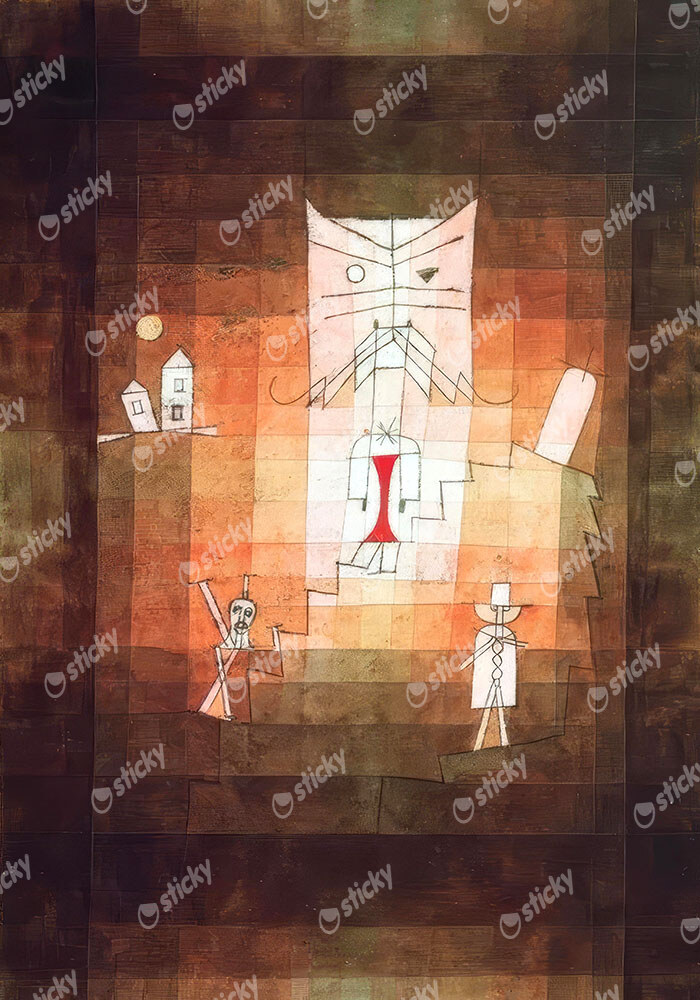 Πινακας σε καμβά PAUL KLEE - THE MOUNTAIN OF THE SACRED CAT