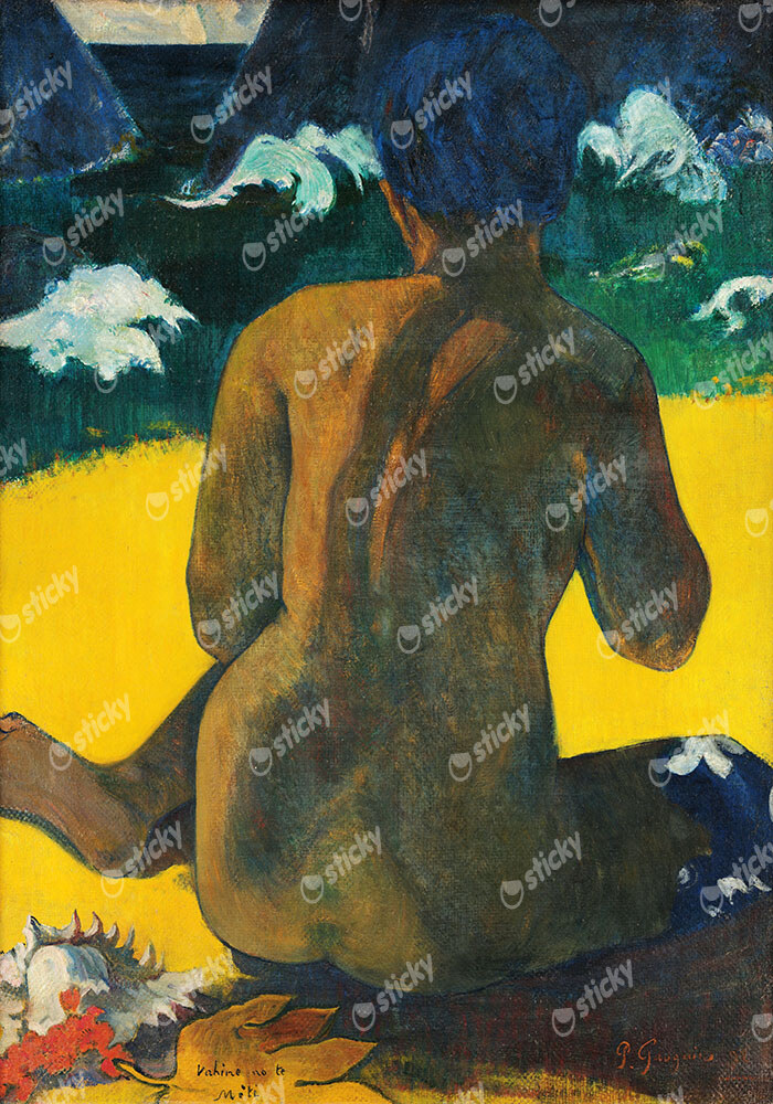 Πινακας σε καμβά PAUL GAUGUIN - WOMAN BY THE SEA