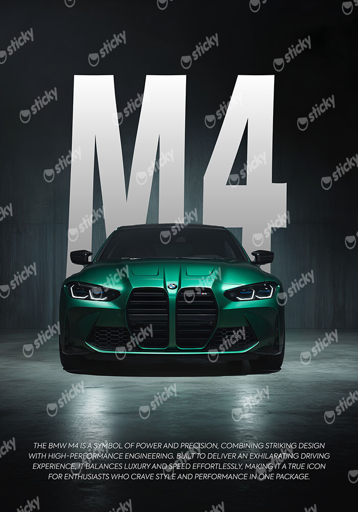 Πινακας σε καμβά BMW M4 GREEN