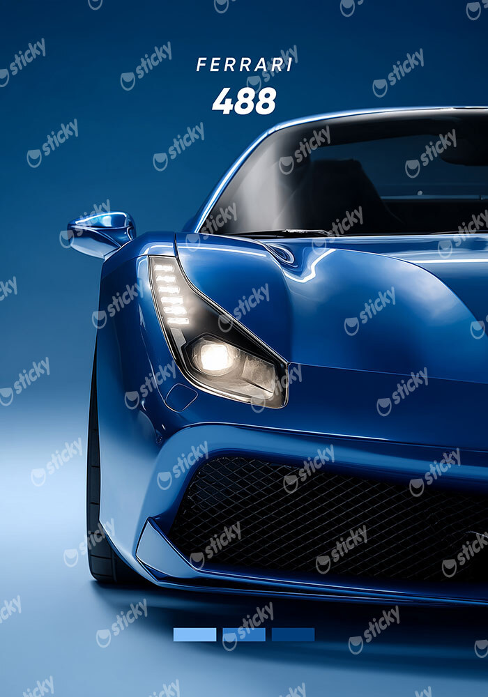 Πινακας σε καμβά FERRARI 488