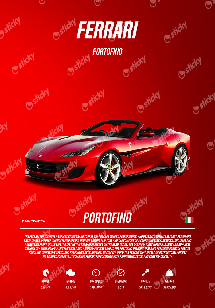 Πινακας σε καμβά FERRARI PORTOFINO IMPERIAL