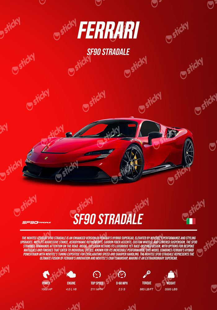 Πινακας σε καμβά FERRARI SF90 STRADALE IMPERIAL