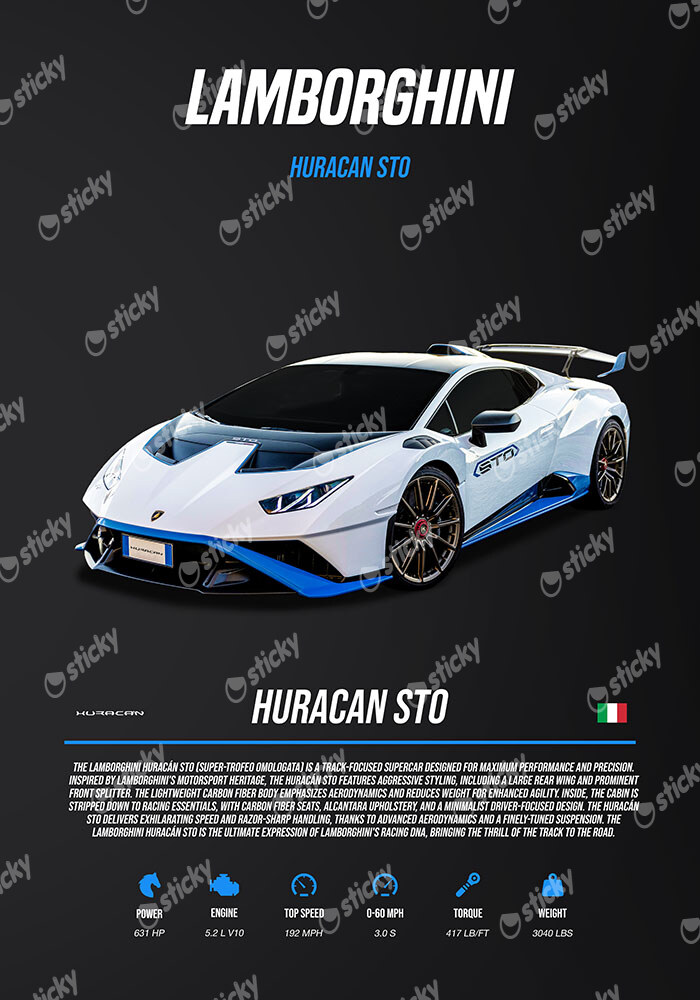 Πινακας σε καμβά LAMBORGHINI HURRACAN STO IMPERIAL