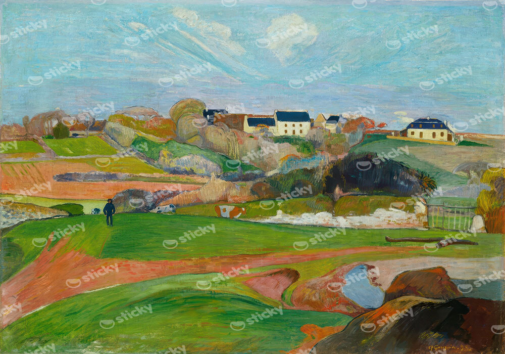 Πινακας σε καμβά PAUL GAUGUIN - LANDSCAPE AT LE POULDU