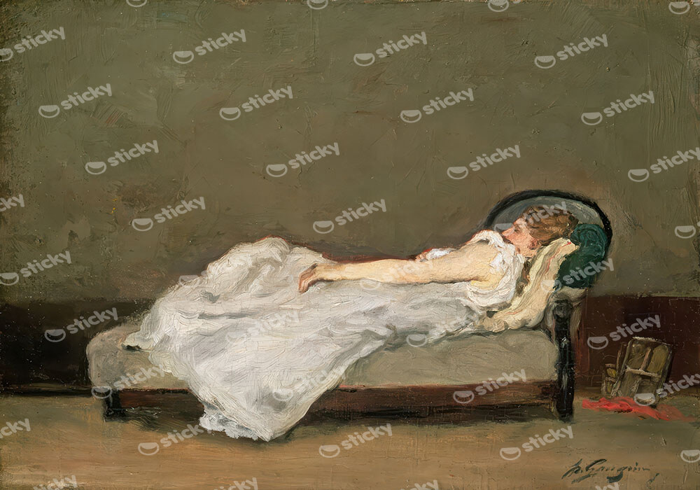 Πινακας σε καμβά PAUL GAUGUIN - METTE ASLEEP ON A SOFA