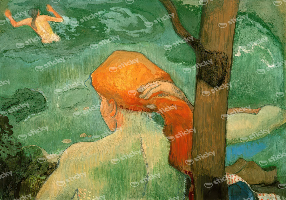 Πινακας σε καμβά PAUL GAUGUIN - THE BATHING PLACE