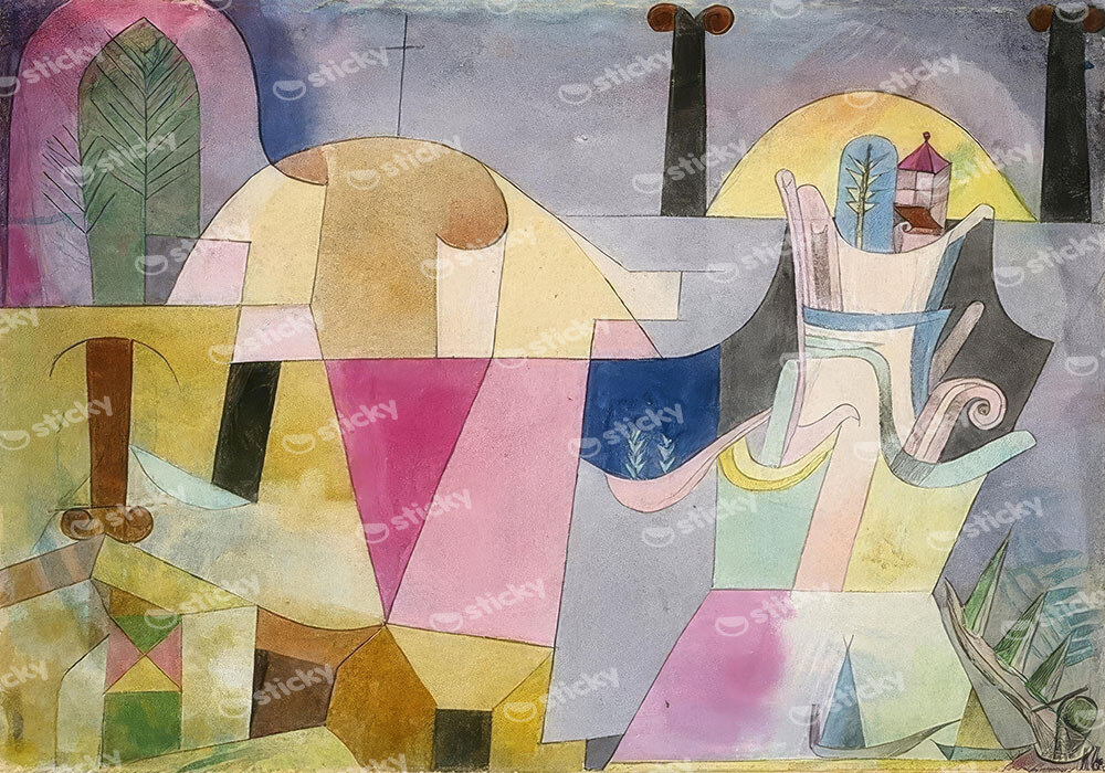 Πινακας σε καμβά PAUL KLEE - BLACK COLUMNS IN A LANDSCAPE