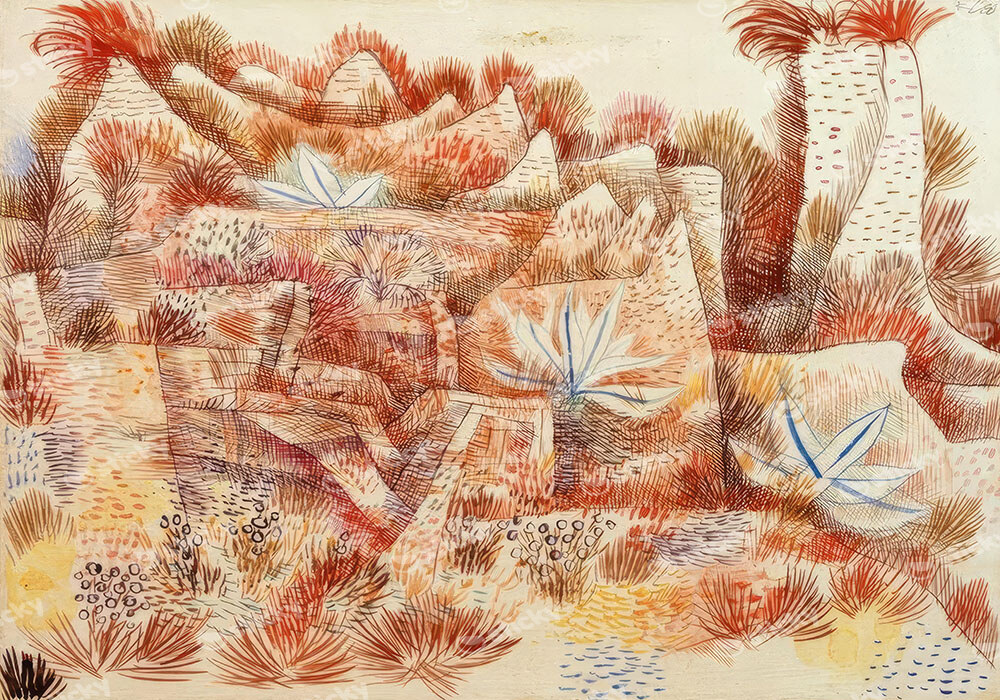 Πινακας σε καμβά PAUL KLEE - LANDSCAPE WITH AGAVES