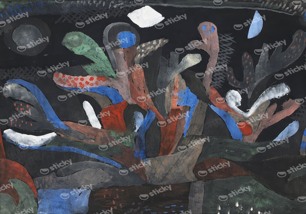 Πινακας σε καμβά PAUL KLEE - PICTURE OF A GARDEN IN DARK COLOURS