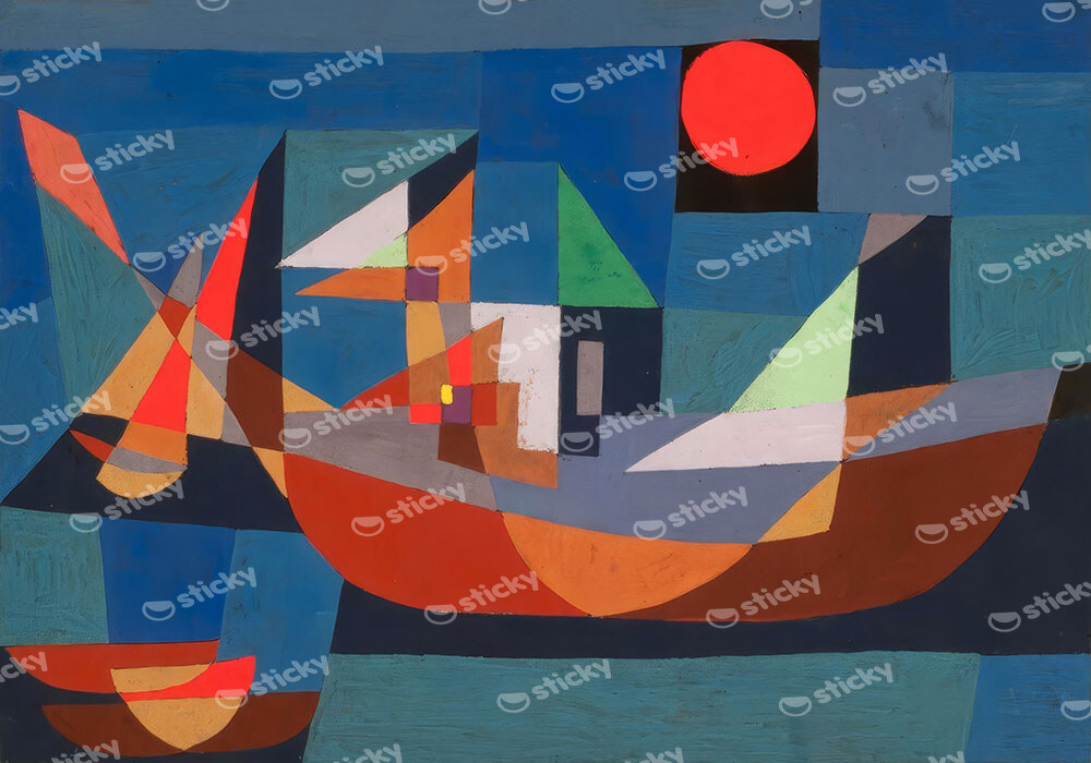 Πινακας σε καμβά PAUL KLEE - SHIPS AT REST