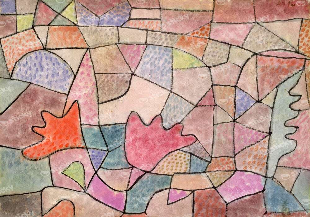 Πινακας σε καμβά PAUL KLEE - TWO RED FLOWERS