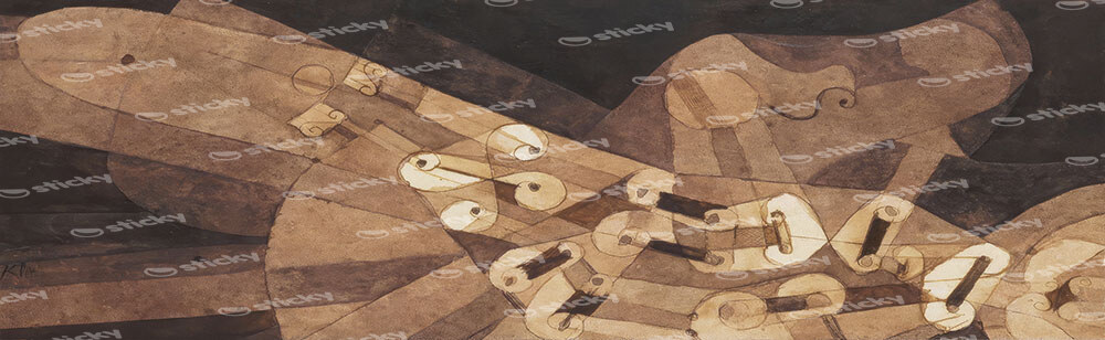 Πίνακας Πανοραμικός σε καμβά PAUL KLEE - AEOLIAN HARP
