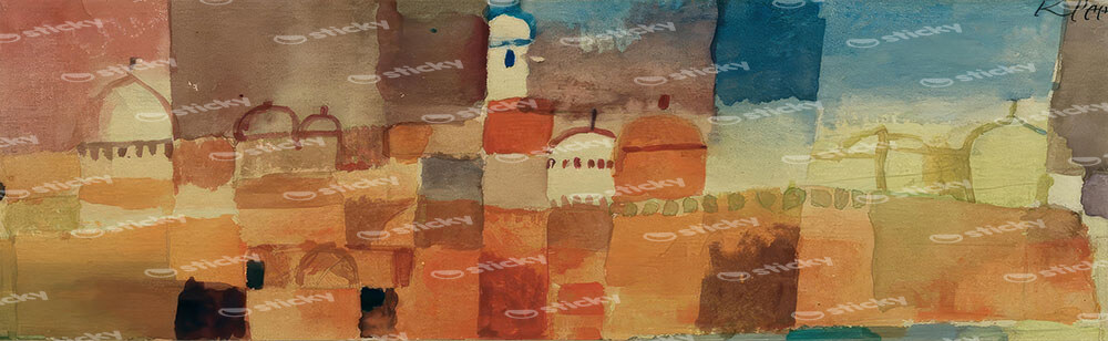 Πίνακας Πανοραμικός σε καμβά PAUL KLEE - VIEW OF KAIROUAN