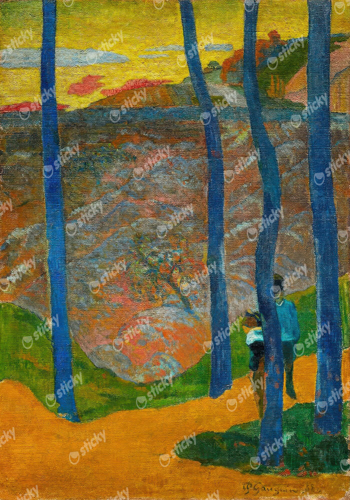 Πινακας σε καμβά PAUL GAUGUIN - BLUE TREE TRUNKS