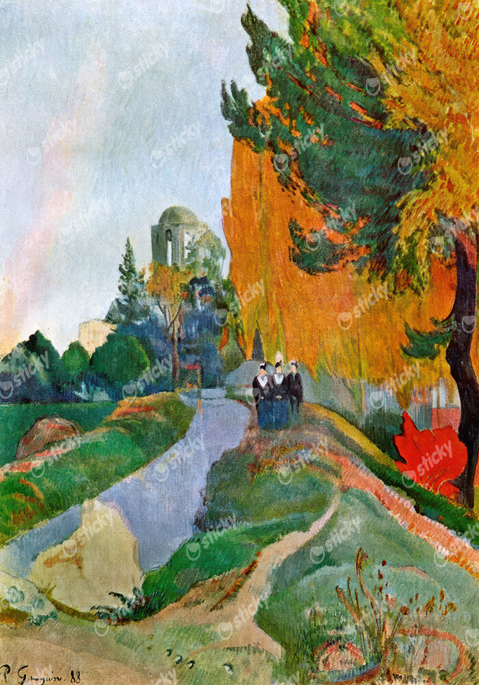 Πινακας σε καμβά PAUL GAUGUIN - LANDSCAPE IN ARLES NEAR THE ALYSCAMPS