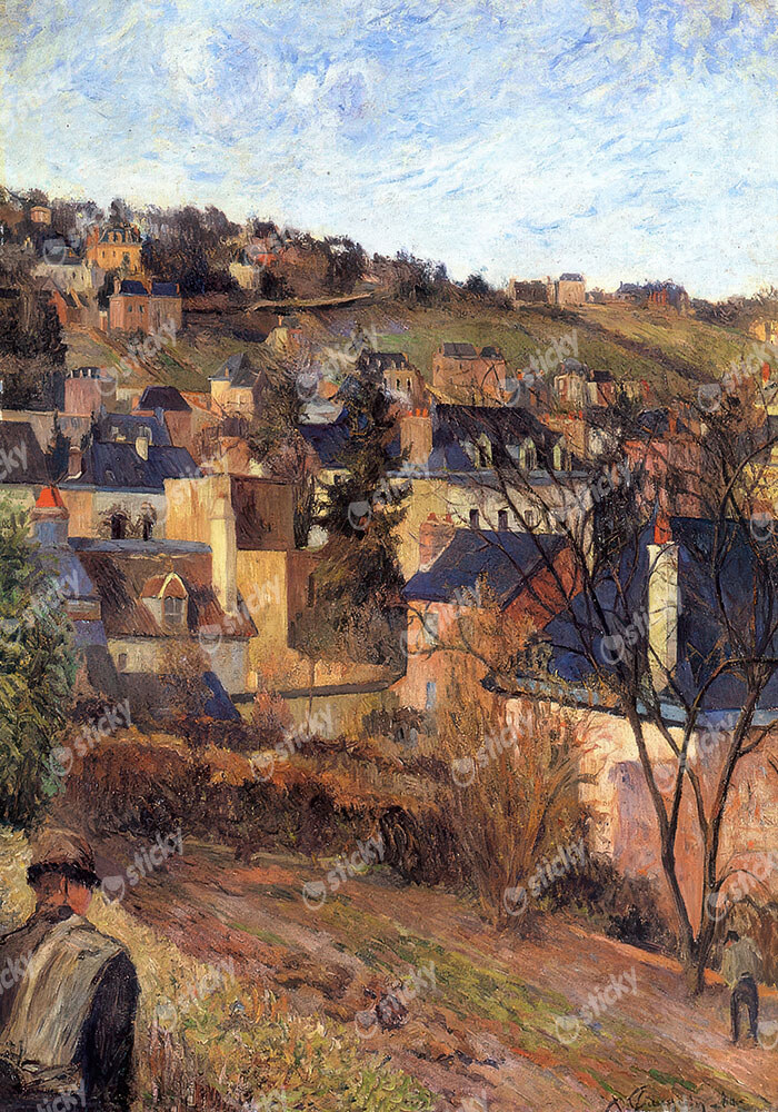 Πινακας σε καμβά PAUL GAUGUIN - BLUE ROOFS OF ROUEN