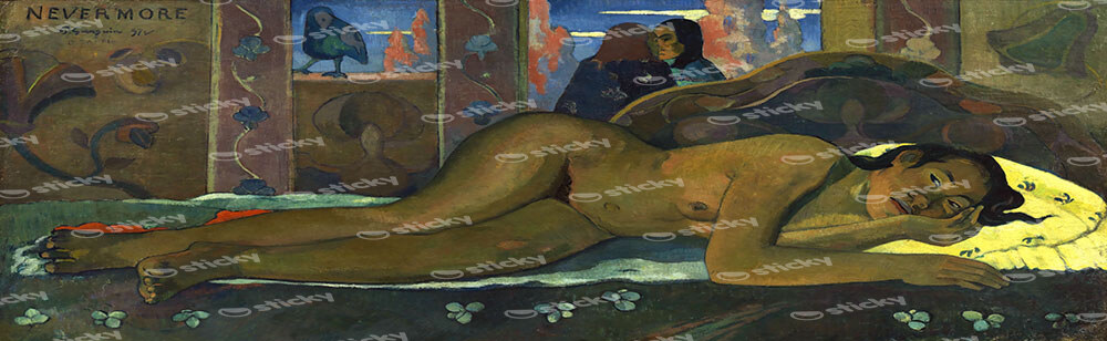 Πίνακας Πανοραμικός σε καμβά PAUL GAUGUIN - NEVERMORE