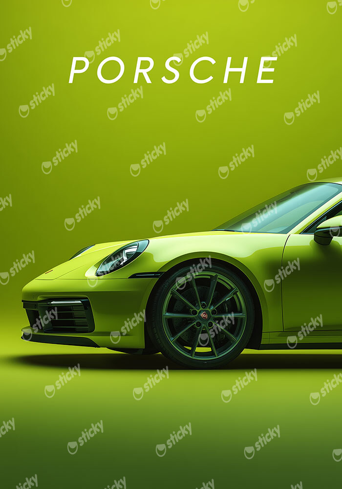 Πινακας σε καμβά PORSCHE GREEN