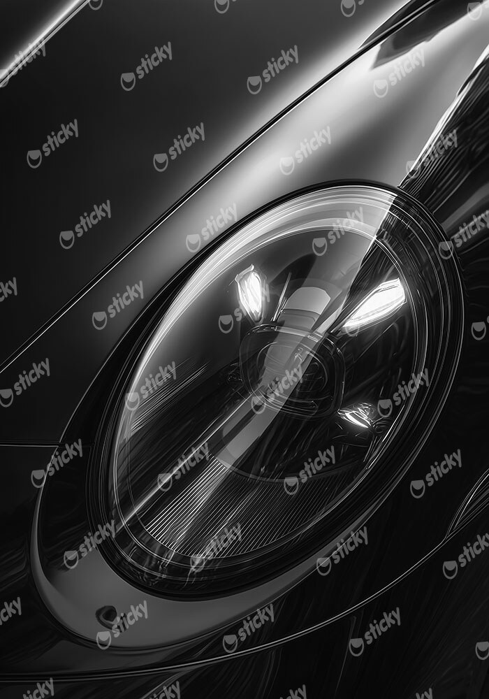 Πινακας σε καμβά PORSCHE HEADLIGHT