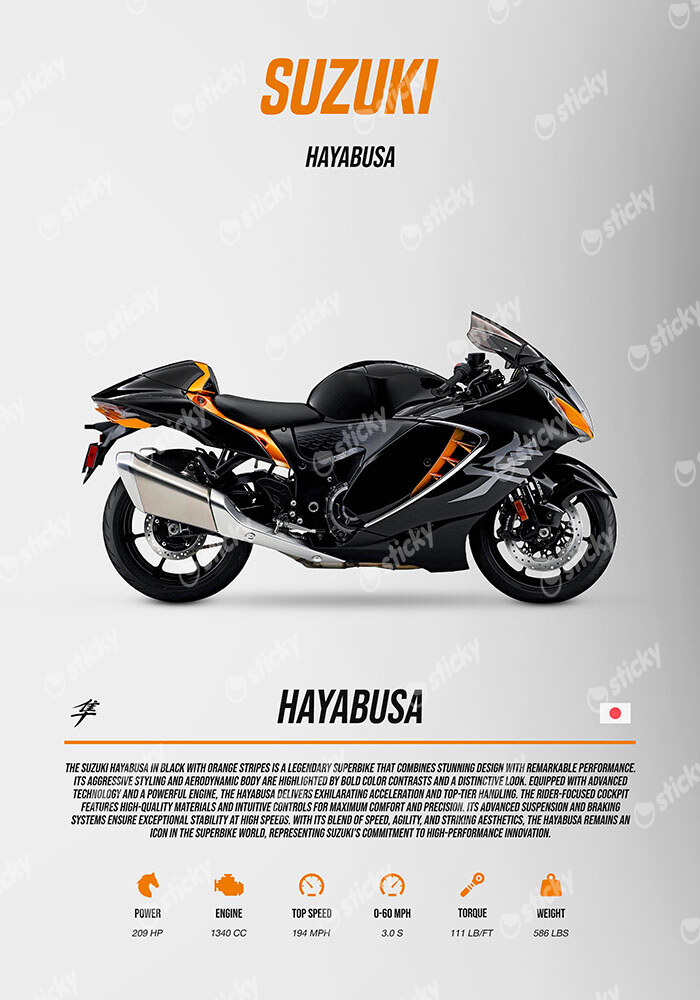 Πινακας σε καμβά SUZUKI HAYABUSA IMPERIAL