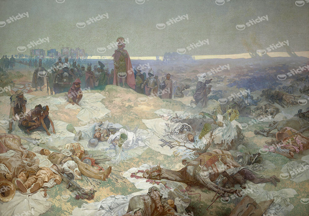 Πινακας σε καμβά ALPHONSE MUCHA - AFTER THE BATTLE OF GRUNWALD