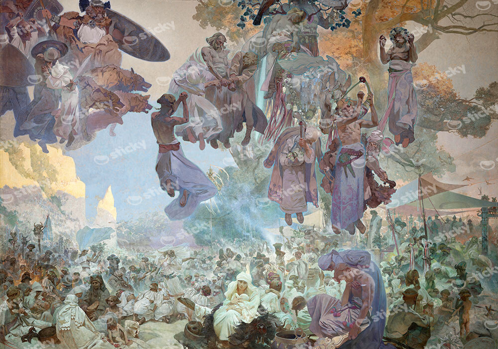 Πινακας σε καμβά ALPHONSE MUCHA - THE CELEBRATION OF SVANTOVIT ON RUGEN