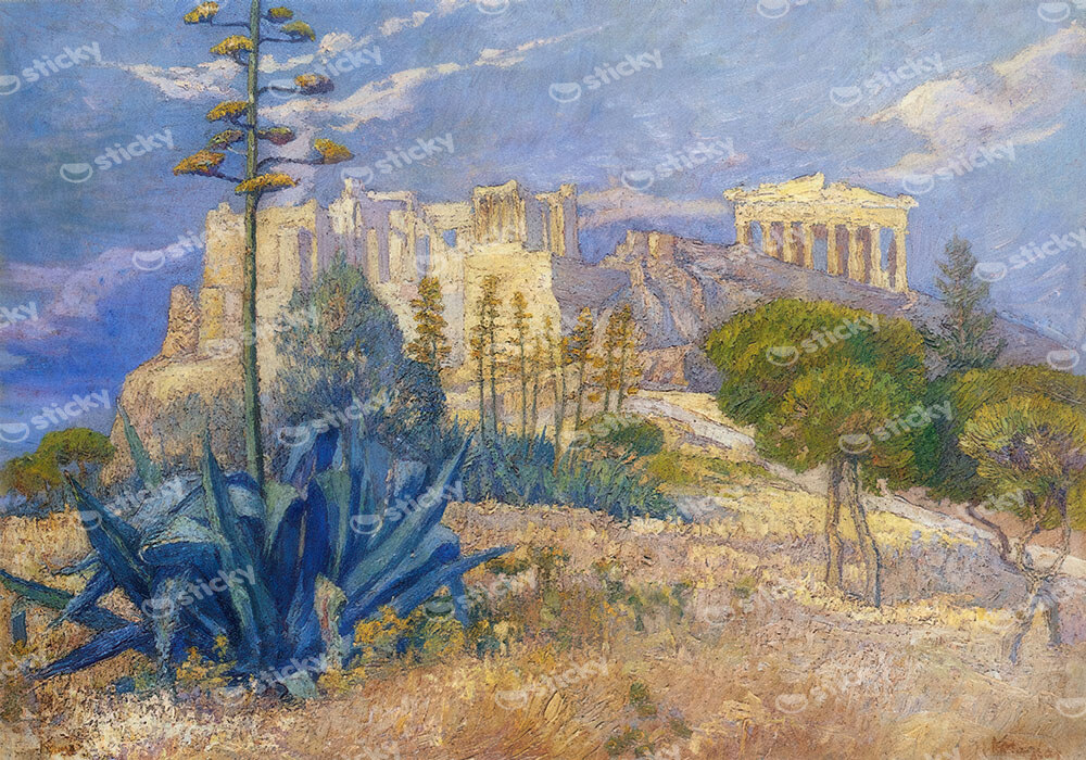 Πινακας σε καμβά ΚΩΝΣΤΑΝΤΙΝΟΣ ΜΑΛΕΑΣ - ΑΚΡΟΠΟΛΗ