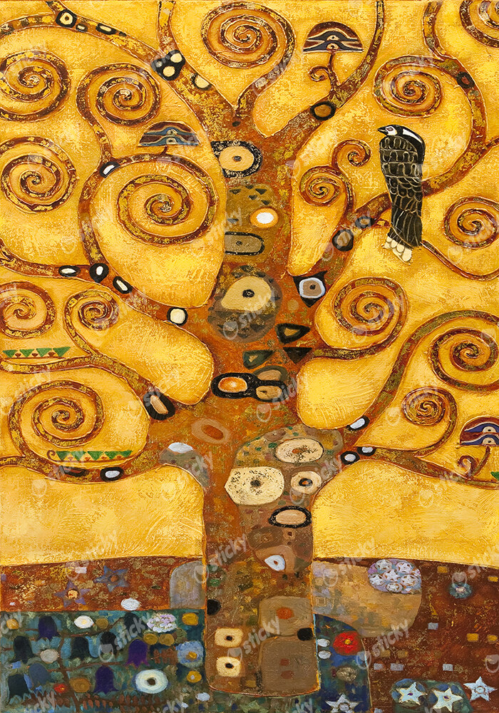 Πινακας σε καμβά KLIMT - TREE OF LIFE (DETAIL)