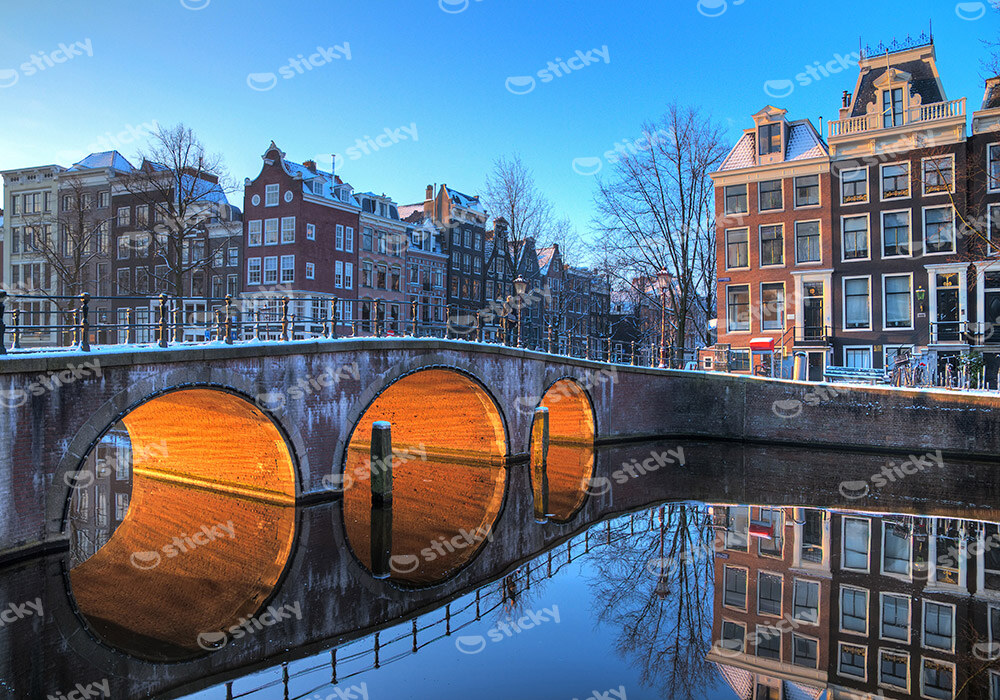 Πινακας σε καμβά AMSTERDAM CANALS