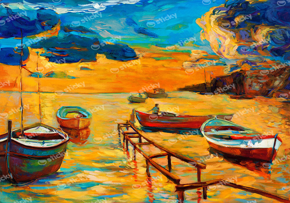 Πινακας σε καμβά BOATS 3