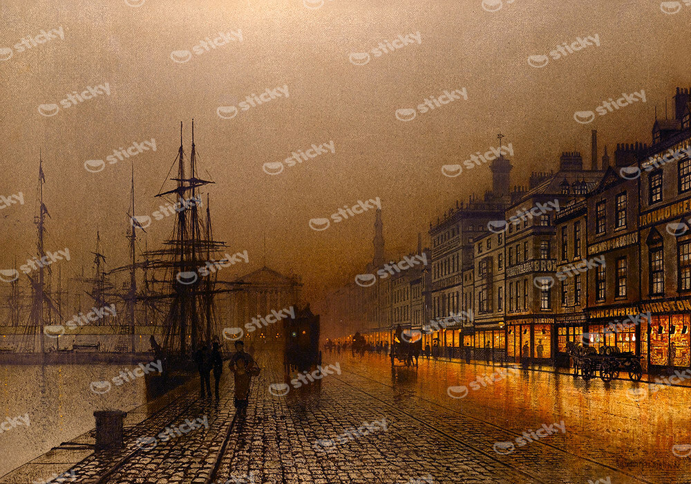 Πινακας σε καμβά JOHN ATKINSON - GREENOCK DOCK