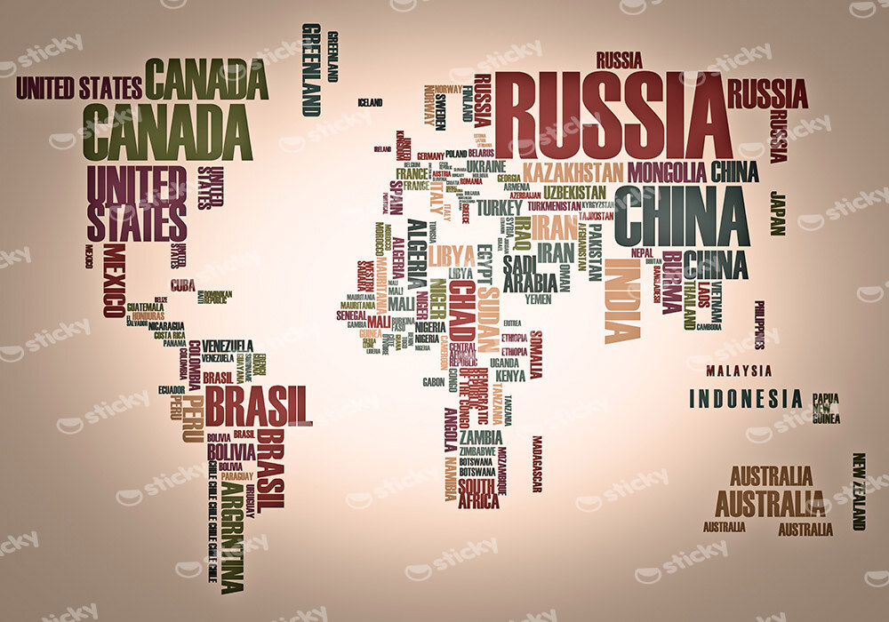Πινακας σε καμβά TYPOGRAPHY MAP 2