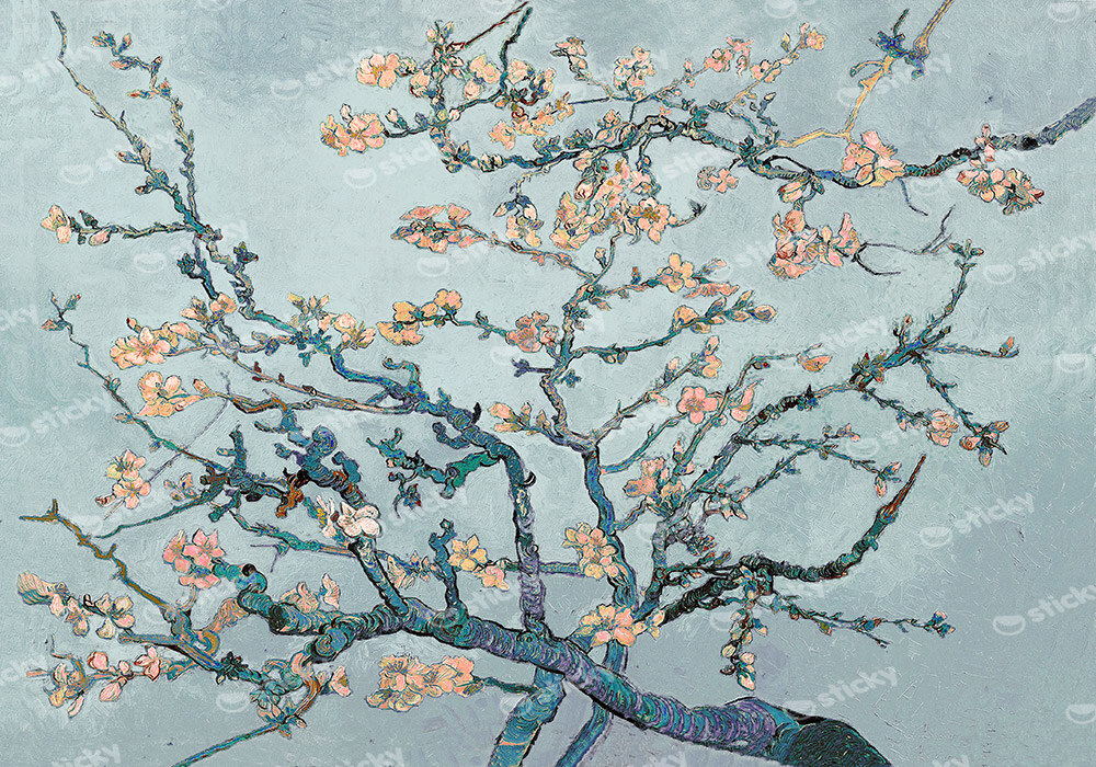 Πινακας σε καμβά VAN GOGH - ALMOND BLOSSOM PASTEL BLUE