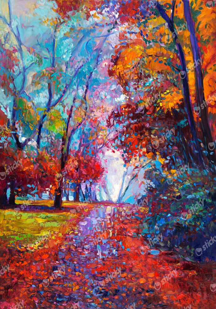 Πινακας σε καμβά AUTUMN LANDSCAPE PAINTING