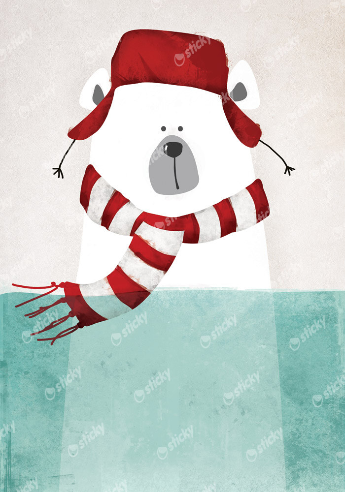 Πινακας σε καμβά BEAR IN WATER