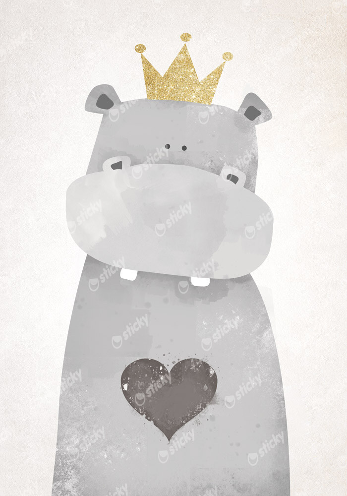Πινακας σε καμβά CUTE HIPPO