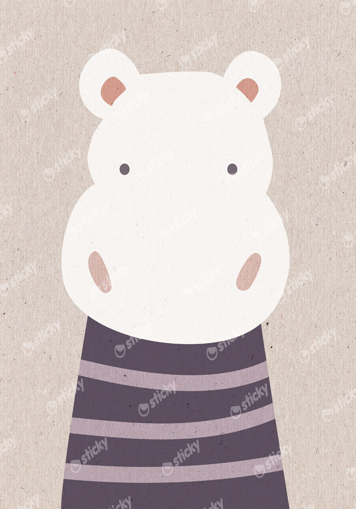 Πινακας σε καμβά CUTE HIPPO 2