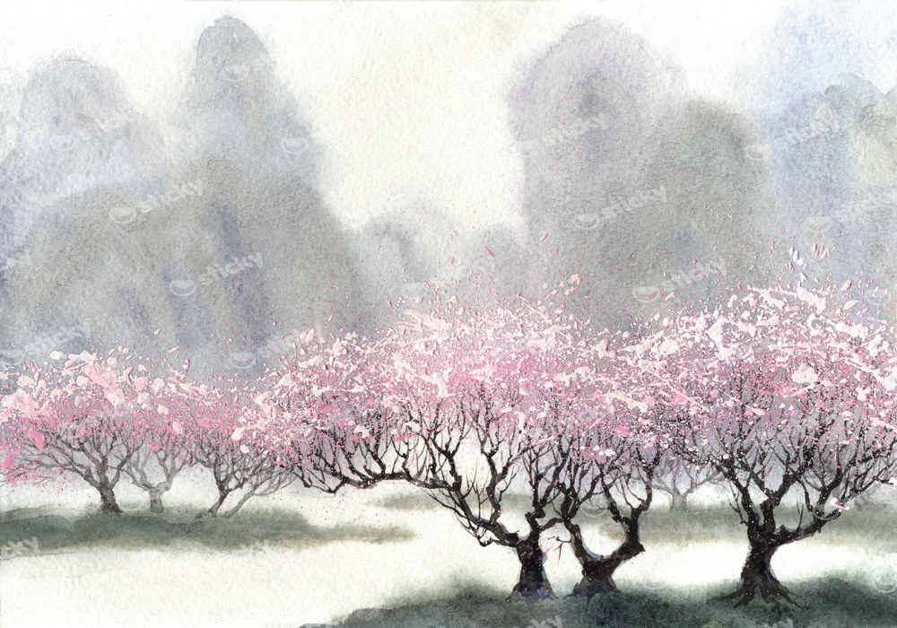 Πινακας σε καμβά DELICATE FLOWERING TREES
