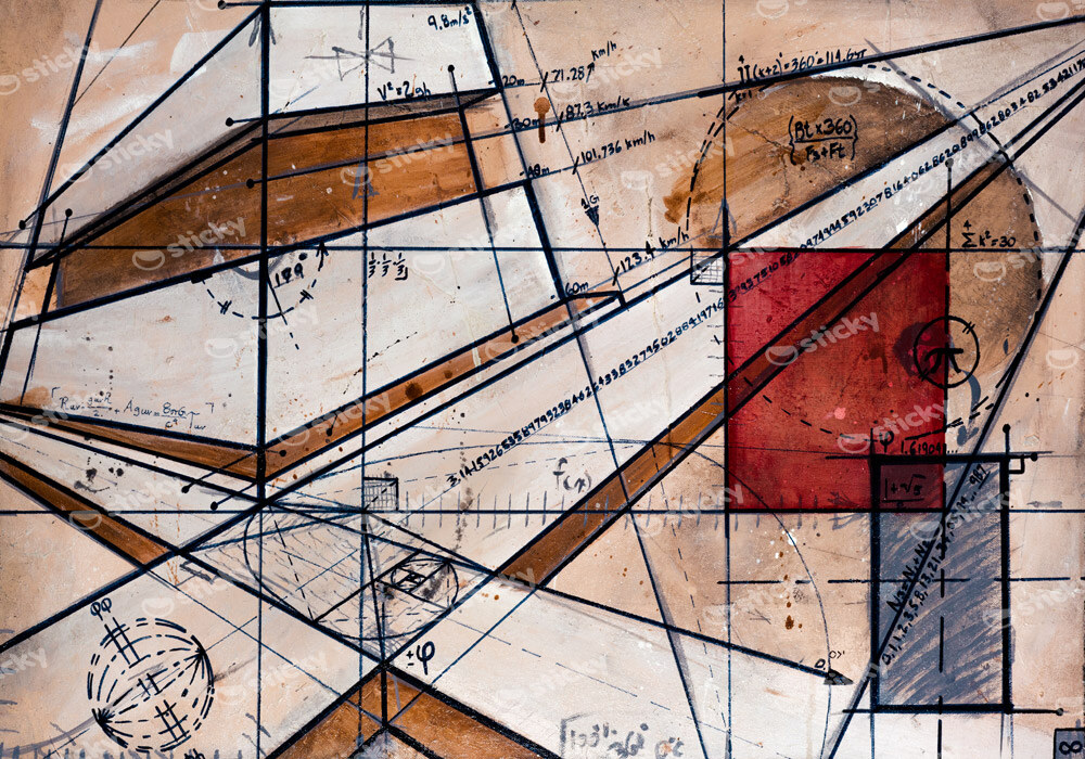 Πινακας σε καμβά GEOMETRIC ABSTRACT 2