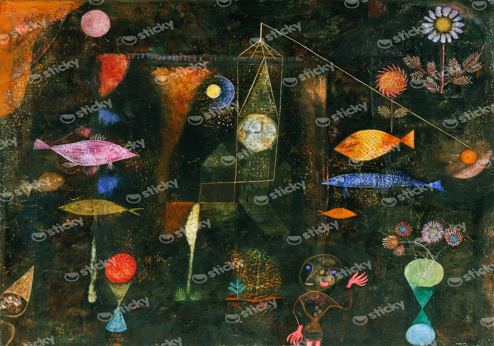 Πινακας σε καμβά PAUL KLEE - FISH MAGIC