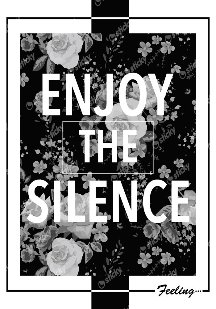Πινακας σε καμβά ENJOY THE SILENCE