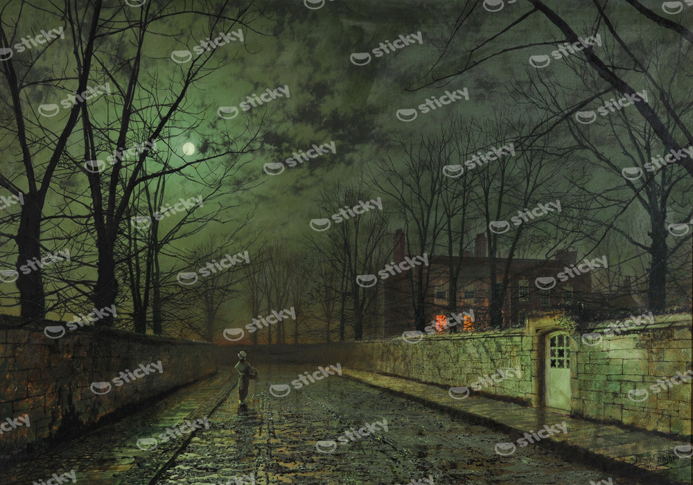 Πινακας σε καμβά JOHN ATKINSON - SILVER MOONLIGHT