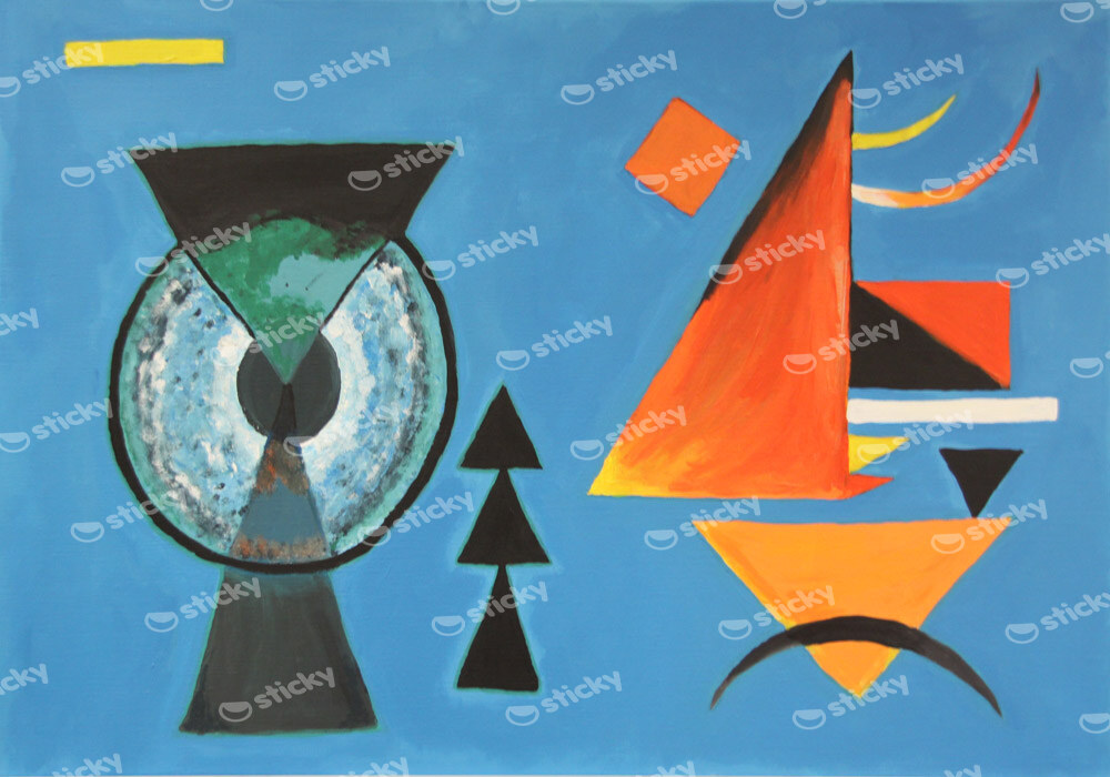 Πινακας σε καμβά KANDINSKY - WEICHES HART