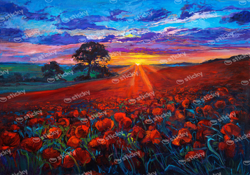 Πινακας Σε Καμβά POPPY SUNSET