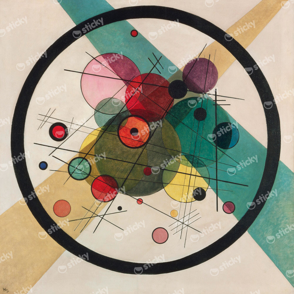 Πίνακας σε καμβά KANDINSKY - CIRCLES IN A CIRCLE