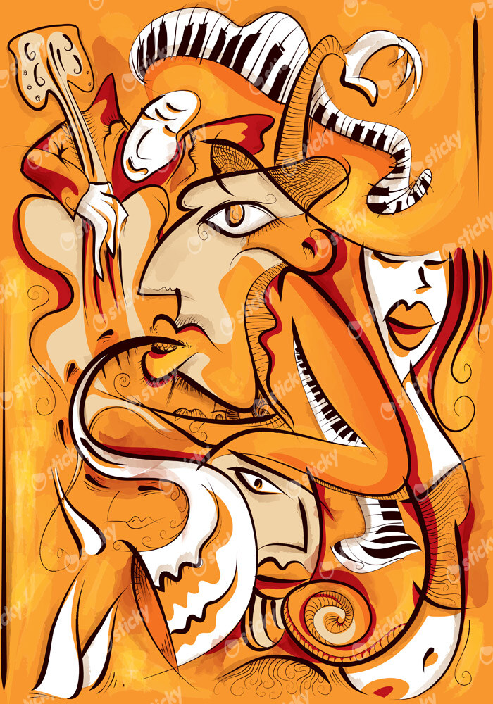 Πινακας σε καμβά JAZZ ABSTRACT
