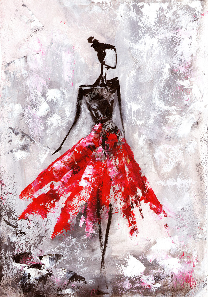 Πινακας σε καμβά YOUNG WOMAN IN DRESS