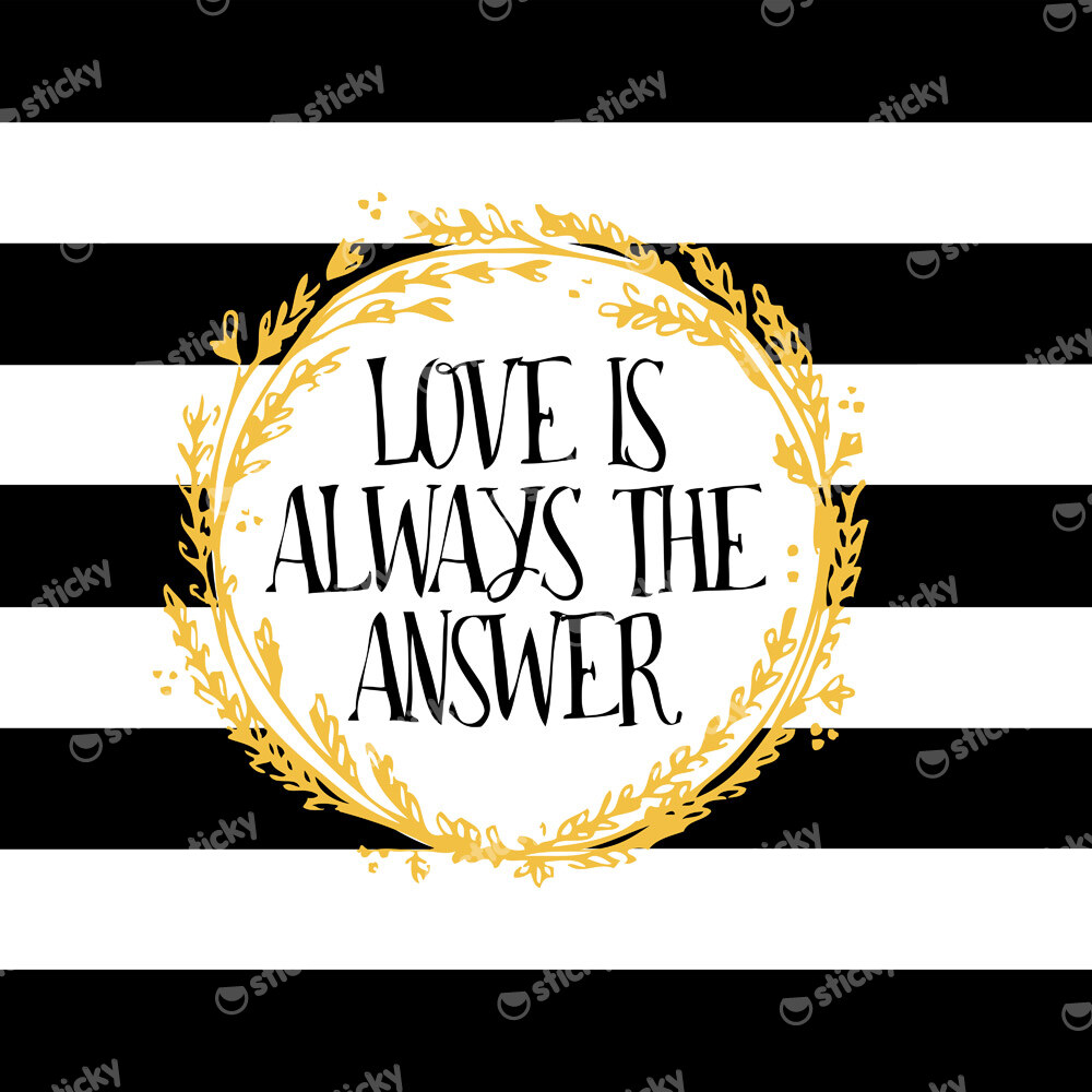 Πίνακας Τετράγωνος LOVE IS THE ANSWER